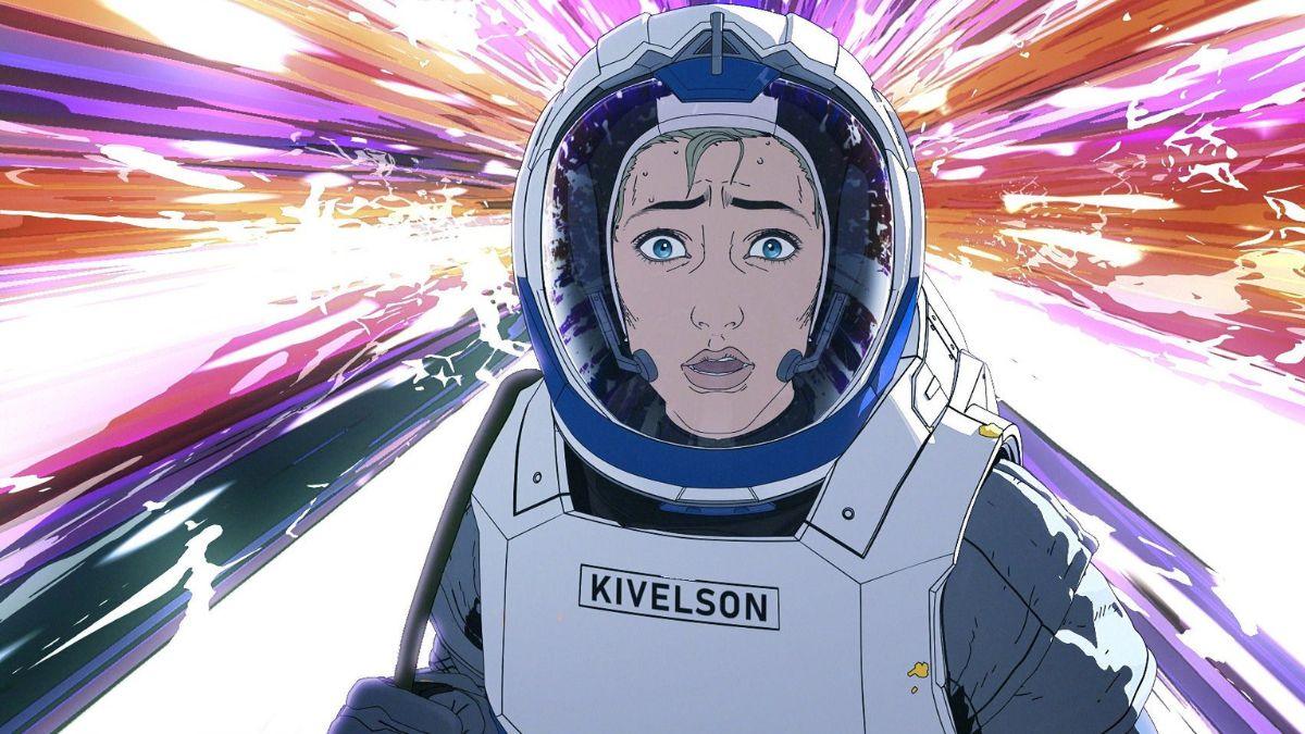 Escena de la tercera temporada de Love, Death & Robots en Netflix con animación de ciencia ficción