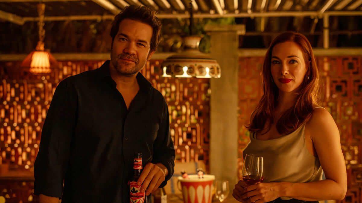 Juan Dávila y Lolita Flores en el rodaje de la comedia fantástica 'Castigo Divino'